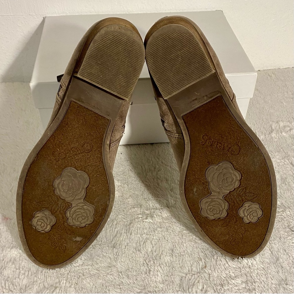 Carlos by Carlos Santana Brie Doe/Taupe Booties Women’s Size 8.5M Vegan Side Zip - Picture 8 of 11